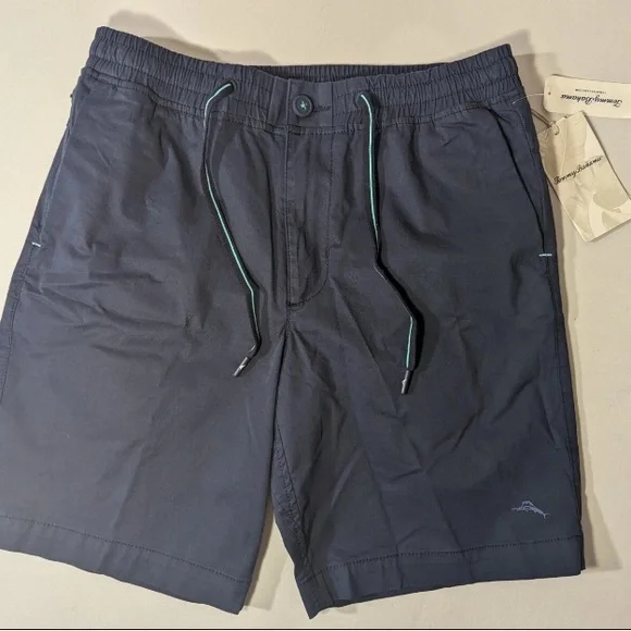 NEW Size S Mens Tommy Bahama Oceanside Poplin Pull-on Shorts Ocean Deep ST889824 - Picture 2 of 10